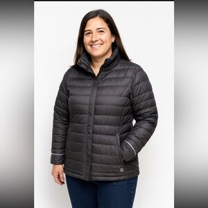 Mountain Hardwear Charcoal Puffer Jacket women’s size XL lightweight packable